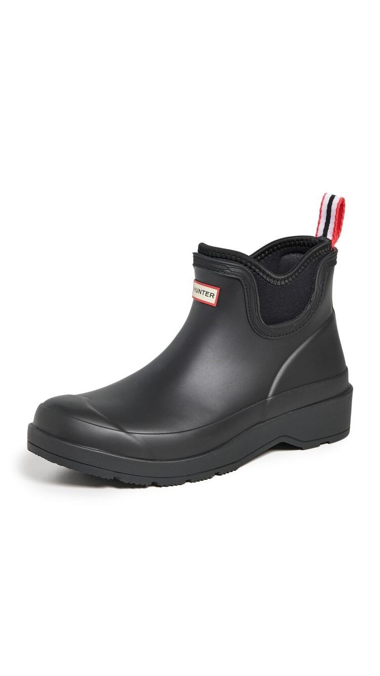 HUNTER WOMEN'S PLAY CHELSEA NEO BOOTS, BLACK, 7 MEDIUM US
